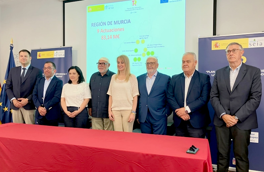 Los regantes de Totana y Librilla reciben 
7 millones de euros para modernizar sus regados