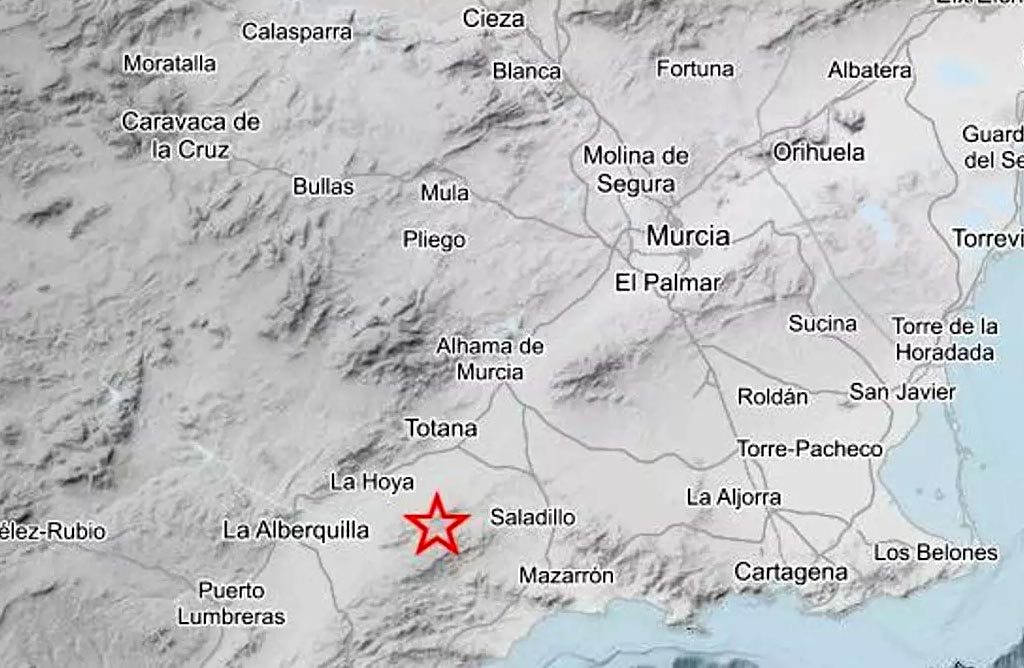 Un leve terremoto se dej� sentir en Totana sobre las seis de la ma�ana del domingo
